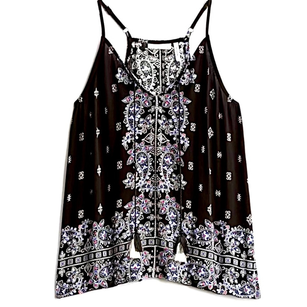 LUO Rachell Tie Detail Halter Top Size Large